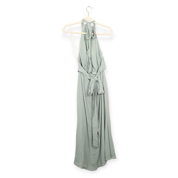 Reformation Celadon Lizbeth Halter Neck Dress Size 2 - Picture 2 of 7